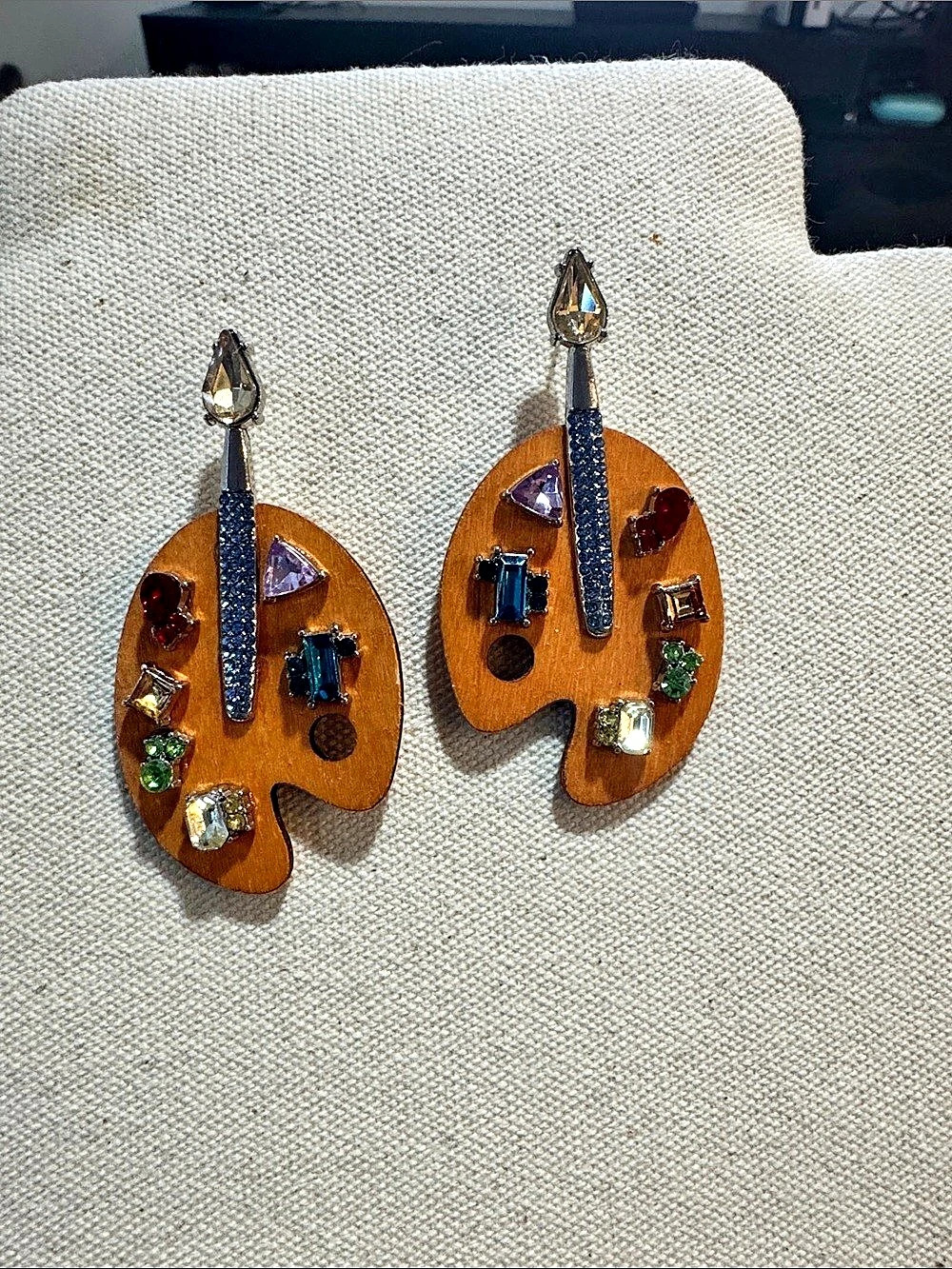 Artist Palette Statement Earrings Multicolor